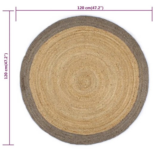 Okrągły szary dywanik 120 cm - Beloho 4X Profeos One Size Edinos.pl