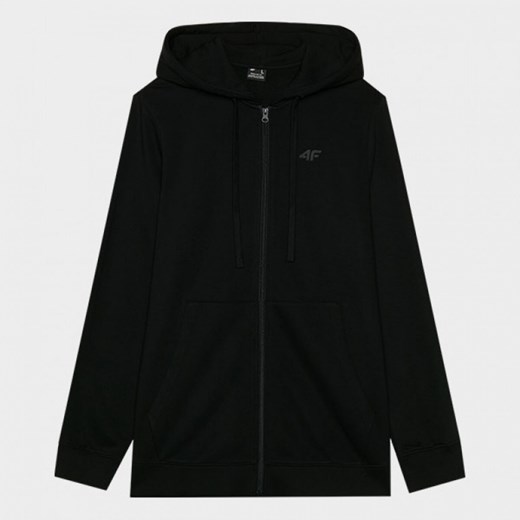 Męska bluza dresowa rozpinana z kapturem 4F 4FWMM00TSWSM1768 - czarna ze sklepu Sportstylestory.com w kategorii Bluzy męskie - zdjęcie 175671140