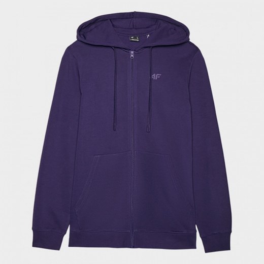 Męska bluza dresowa rozpinana z kapturem 4F 4FWMM00TSWSM1768 - granatowa ze sklepu Sportstylestory.com w kategorii Bluzy męskie - zdjęcie 175671144