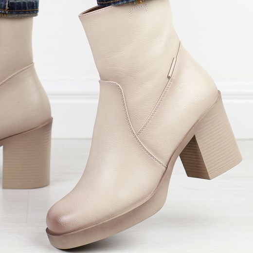 Botki Potocki na zamek na platformie 