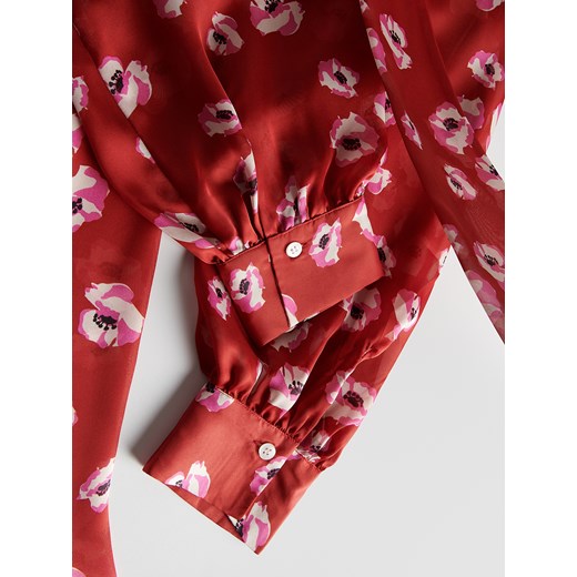 Reserved - Koszula z ozdobnym wiązaniem - wielobarwny Reserved XL Reserved