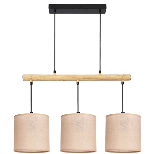 Nowoczesna lampa wisząca trzypunktowa beż+czarny - Z058 S0-W78 ze sklepu Edinos.pl w kategorii Lampy wiszące - zdjęcie 175675081