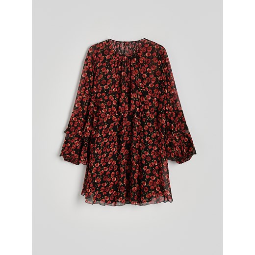 Sukienka Reserved casual mini z długim rękawem 