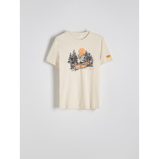 T-shirt męski Reserved wiosenny