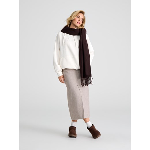 Sinsay - Bluza z kapturem - kremowy Sinsay L Sinsay