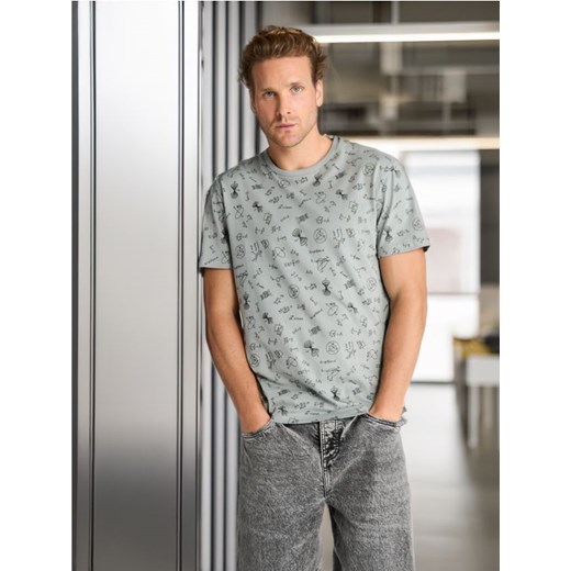 Sinsay - Koszulka - zielony ze sklepu Sinsay w kategorii T-shirty męskie - zdjęcie 175696152