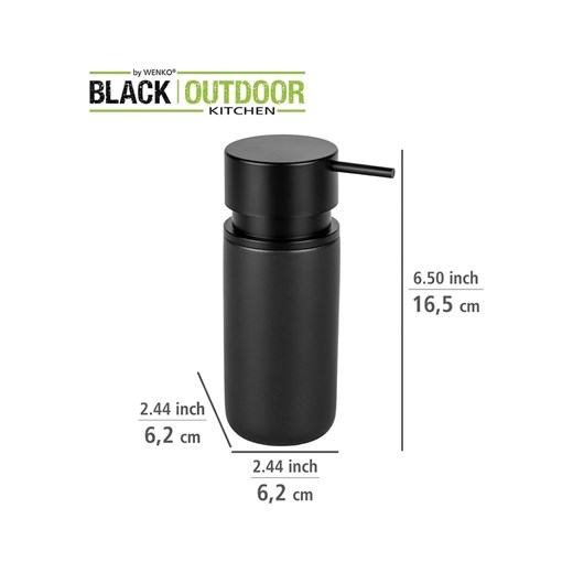 Wenko Dozownik mydła &quot;Silo&quot; w kolorze czarnym - 250 ml Wenko onesize okazja Limango Polska
