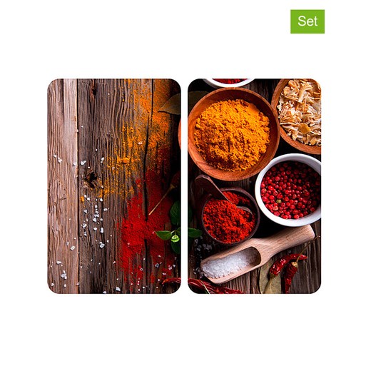 Wenko Płyty (2 szt.) w kolorze czerwono-brązowym na kuchenkę - 30 x 52 cm ze sklepu Limango Polska w kategorii Akcesoria kuchenne - zdjęcie 175699282