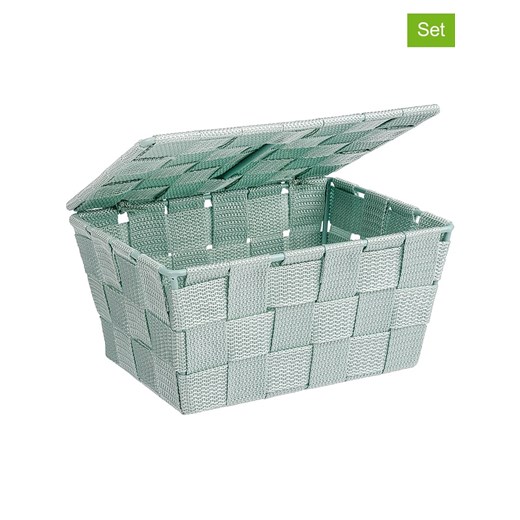 Wenko Pudełka (2 szt.) &quot;Adria&quot; w kolorze miętowym - 19 x 10 x 14 cm ze sklepu Limango Polska w kategorii Pojemniki kuchenne - zdjęcie 175699482