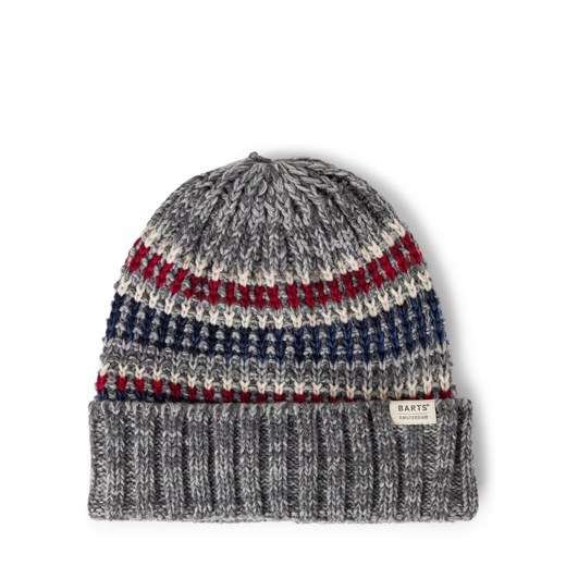 Barts Czapka męska - Travvis Beanie Mężczyźni Sztuczne włókno jasny szary wzorzysty ze sklepu vangraaf w kategorii Czapki zimowe męskie - zdjęcie 175700050