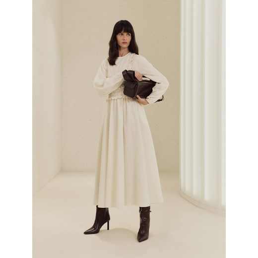 Reserved - Skórzane kozaki na obcasie - ciemnobrązowy Reserved 41 Reserved