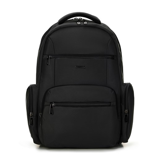 Męski plecak na laptopa 15,6'' dwukomorowy czarny ze sklepu WITTCHEN w kategorii Plecaki - zdjęcie 175712701