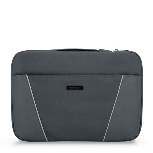 Pokrowiec na laptopa 15'' z ukośnymi przeszyciami szary ze sklepu WITTCHEN w kategorii Torby na laptopa - zdjęcie 175712730