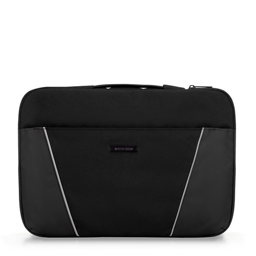 Pokrowiec na laptopa 15'' z ukośnymi przeszyciami czarny ze sklepu WITTCHEN w kategorii Torby na laptopa - zdjęcie 175712731