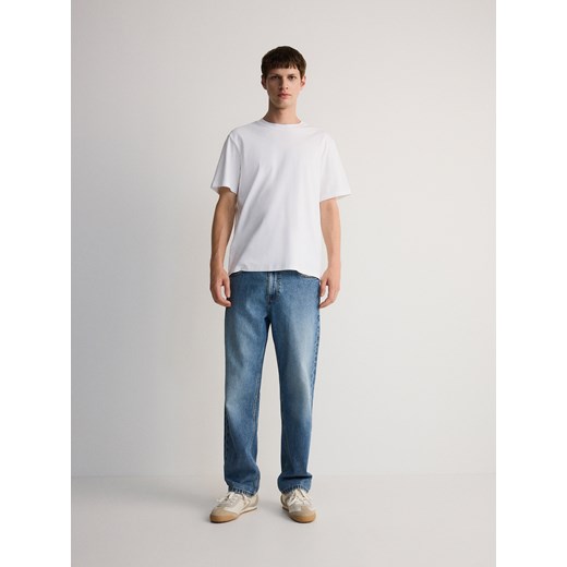 Reserved - Jeansy straight fit z lyocellem - niebieski Reserved 31 wyprzedaż Reserved