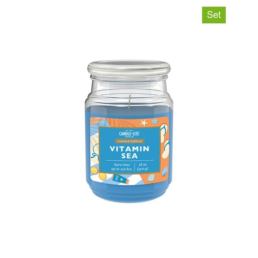 CANDLE-LITE Świece zapachowe (2 szt.) &quot;Vitamin Sea&quot; - 510 g ze sklepu Limango Polska w kategorii Świece i dyfuzory - zdjęcie 175715783