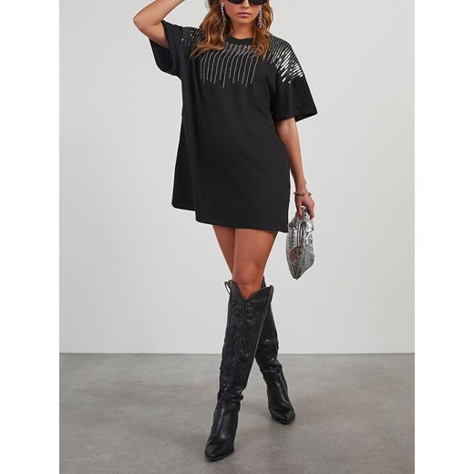 La Angels sukienka z krótkimi rękawami z okrągłym dekoltem 