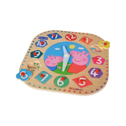 Peppa Pig 13-częściowy zestaw zegar-układanka "Peppa Pig" - 2+ Peppa Pig onesize okazja Limango Polska