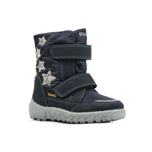 Buty zimowe dziecięce Richter na rzepy granatowe kozaki 
