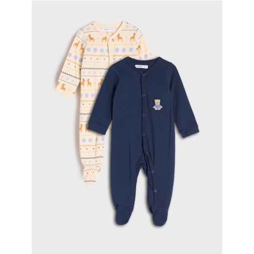 Sinsay - Pajacyki 2 pack - granatowy ze sklepu Sinsay w kategorii Odzież dla niemowląt - zdjęcie 175718413
