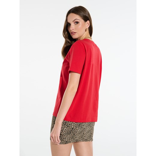 Sinsay - Koszulka damska - czerwony Sinsay XL Sinsay