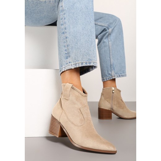 Botki Born2be beżowe 