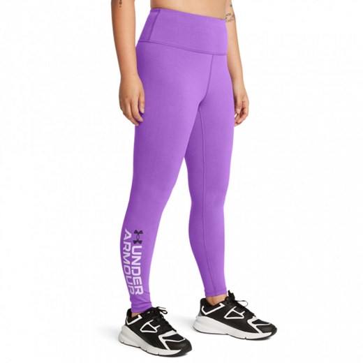 Damskie legginsy basic Under Armour Campus Graphic Legging - fioletowe ze sklepu Sportstylestory.com w kategorii Spodnie damskie - zdjęcie 175720334