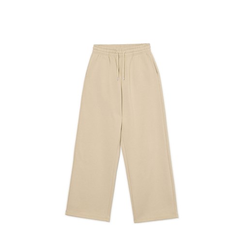 Cropp - Gładkie spodnie dresowe basic - zielony ze sklepu Cropp w kategorii Spodnie damskie - zdjęcie 175721813