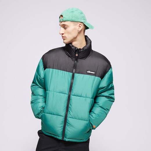 ELLESSE KURTKA PUCHOWA ARGENT PADDED BLK/GREEN PADDED JACKET ze sklepu Sizeer w kategorii Kurtki męskie - zdjęcie 175723570