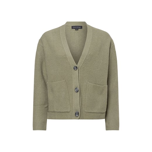 Franco Callegari Kardigan damski Kobiety Wełna trzcinowy jednolity ze sklepu vangraaf w kategorii Swetry damskie - zdjęcie 175723803