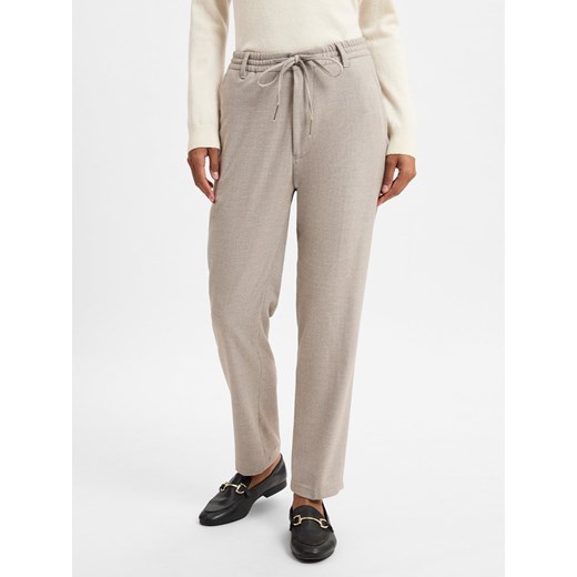 Drykorn Męskie spodnie materiałowe - Deger Mężczyźni kitt marmurkowy ze sklepu vangraaf w kategorii Spodnie męskie - zdjęcie 175723871