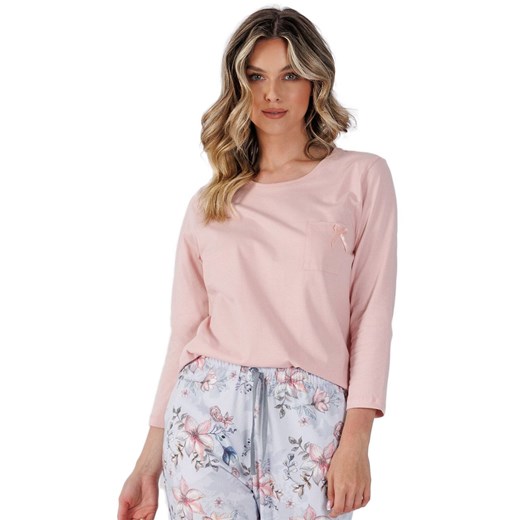 Bawełniana piżama damska Róża 1522, Kolor różowo-niebieski, Rozmiar L, Leveza ze sklepu Intymna w kategorii Piżamy damskie - zdjęcie 175728462