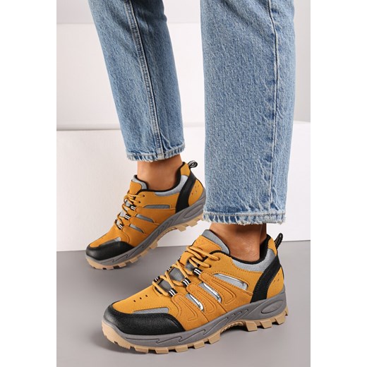 Brązowe Buty Sportowe w Trekkingowym Stylu Zaiss ze sklepu renee.pl w kategorii Buty sportowe damskie - zdjęcie 175729003