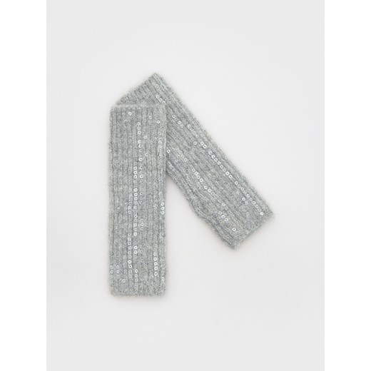 Reserved - Długie mitenki z cekinami - jasnoszary Reserved ONE SIZE Reserved