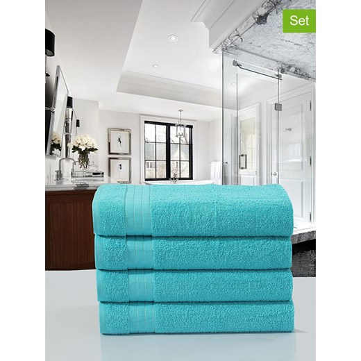 Good Morning Ręczniki (4 szt.) w kolorze turkusowym do rąk ze sklepu Limango Polska w kategorii Ręczniki - zdjęcie 175732744