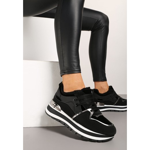 Czarne Sneakersy na Zimę z Futerkowym Ociepleniem Vertiste ze sklepu renee.pl w kategorii Buty sportowe damskie - zdjęcie 175734521