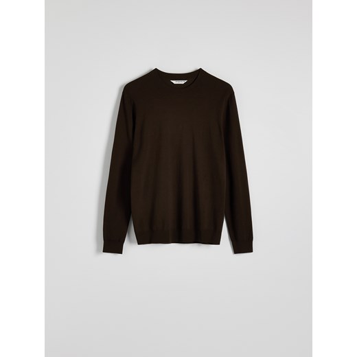 Reserved - Wiskozowy sweter - ciemnobrązowy Reserved XXL Reserved