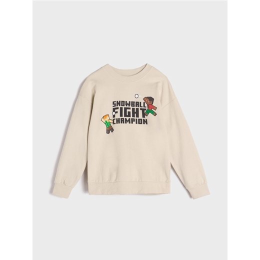 Sinsay - Bluza Minecraft - kremowy Sinsay 140 Sinsay