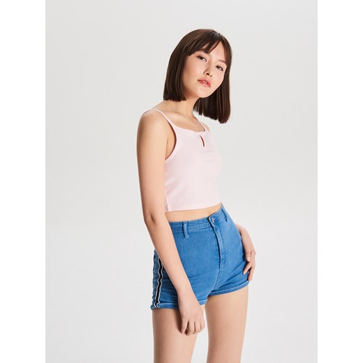 Cropp - Top na ramiączkach - różowy Cropp L wyprzedaż Cropp