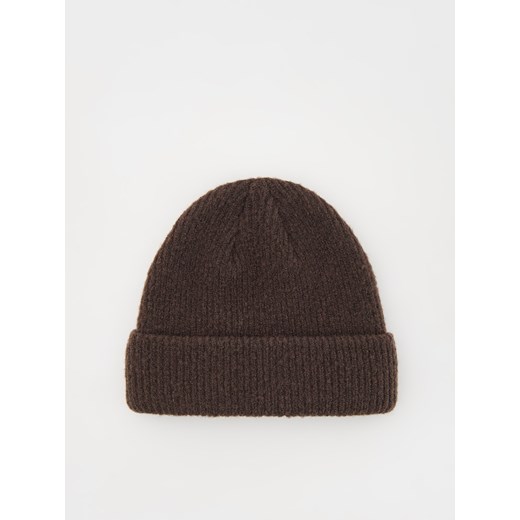 Reserved - Czapka beanie - ciemnobrązowy ze sklepu Reserved w kategorii Czapki zimowe męskie - zdjęcie 175767390