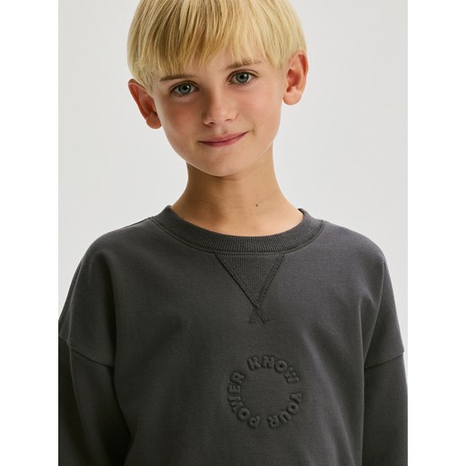 Reserved - Longsleeve oversize - ciemnoszary Reserved 152 (11 lat) Reserved