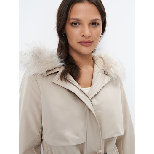 Mohito - Kremowa kurtka parka - beżowy Mohito 38 Mohito