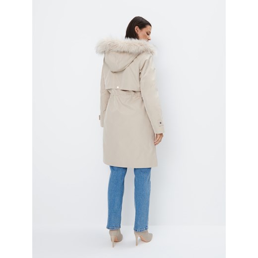 Mohito - Kremowa kurtka parka - beżowy Mohito 34 Mohito