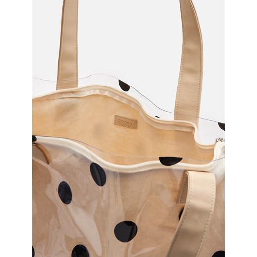 Cropp - Torba shopper z plastikową osłonką - biały Cropp Uniwersalny promocja Cropp