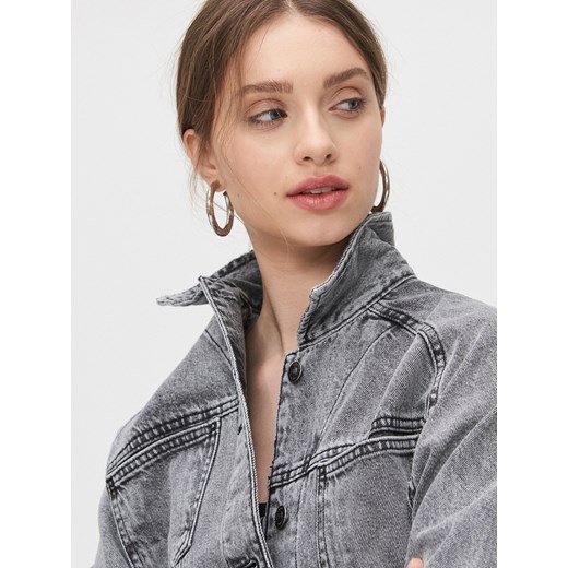 Cropp - Jeansowa kurtka - szary Cropp S okazyjna cena Cropp