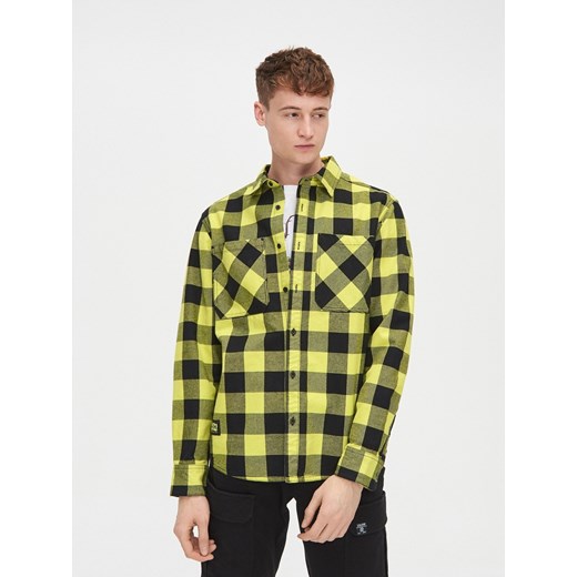 Cropp - Koszula w kratę oversize - żółty Cropp M okazyjna cena Cropp