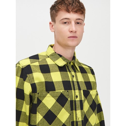 Cropp - Koszula w kratę oversize - żółty Cropp XL promocja Cropp