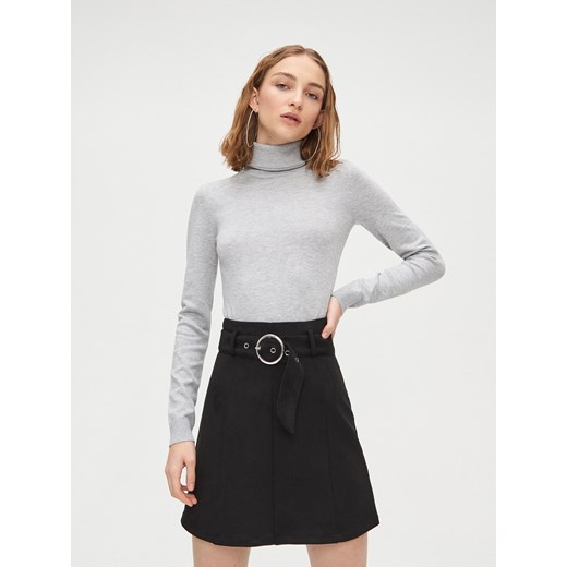 Cropp - Gładki sweter z golfem - jasny szary Cropp S wyprzedaż Cropp