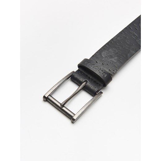 Cropp - Pasek z tłoczonym wzorem - czarny Cropp M/L wyprzedaż Cropp