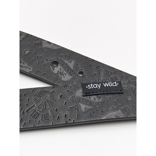 Cropp - Pasek z tłoczonym wzorem - czarny Cropp S/M okazyjna cena Cropp